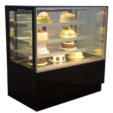 SOLID COOL 4' CAKE SHOWCASE SQUARE (3 TIER) - BLACK MARBLE (1200 x 700 x 1300 MM) SC1200-SR3BK