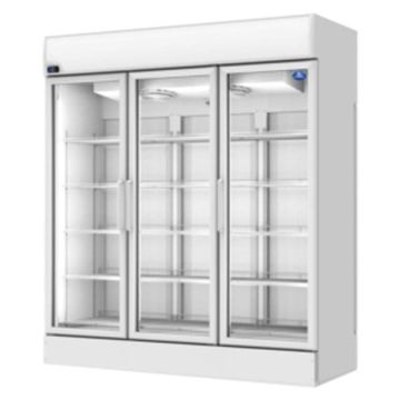 SANDEN 3 Door Multidesk Glass Door Reversable Chiller 1590L (Plug-In) SMD-1813